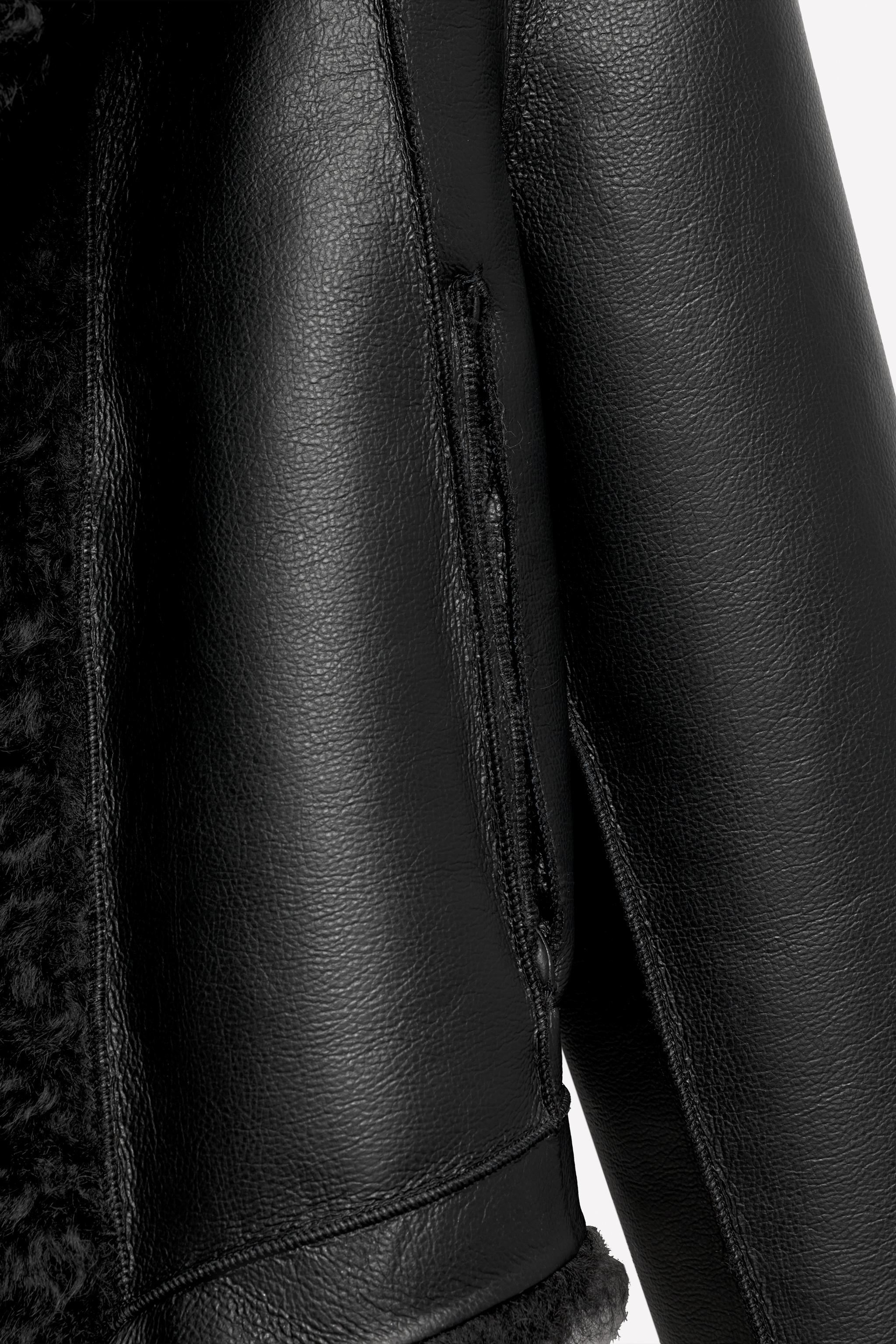 LUDOVIC DE SAINT SERNIN x ZARA REVERSIBLE DOUBLE FACED FAUX LEATHER JACKET